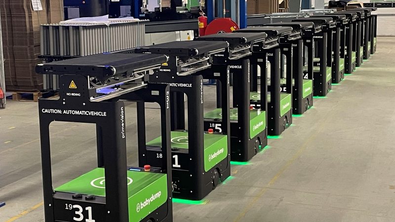Babydump approached Prime Vision to provide a fleet of 12 robots and an additional spare to support the newly automated facility.